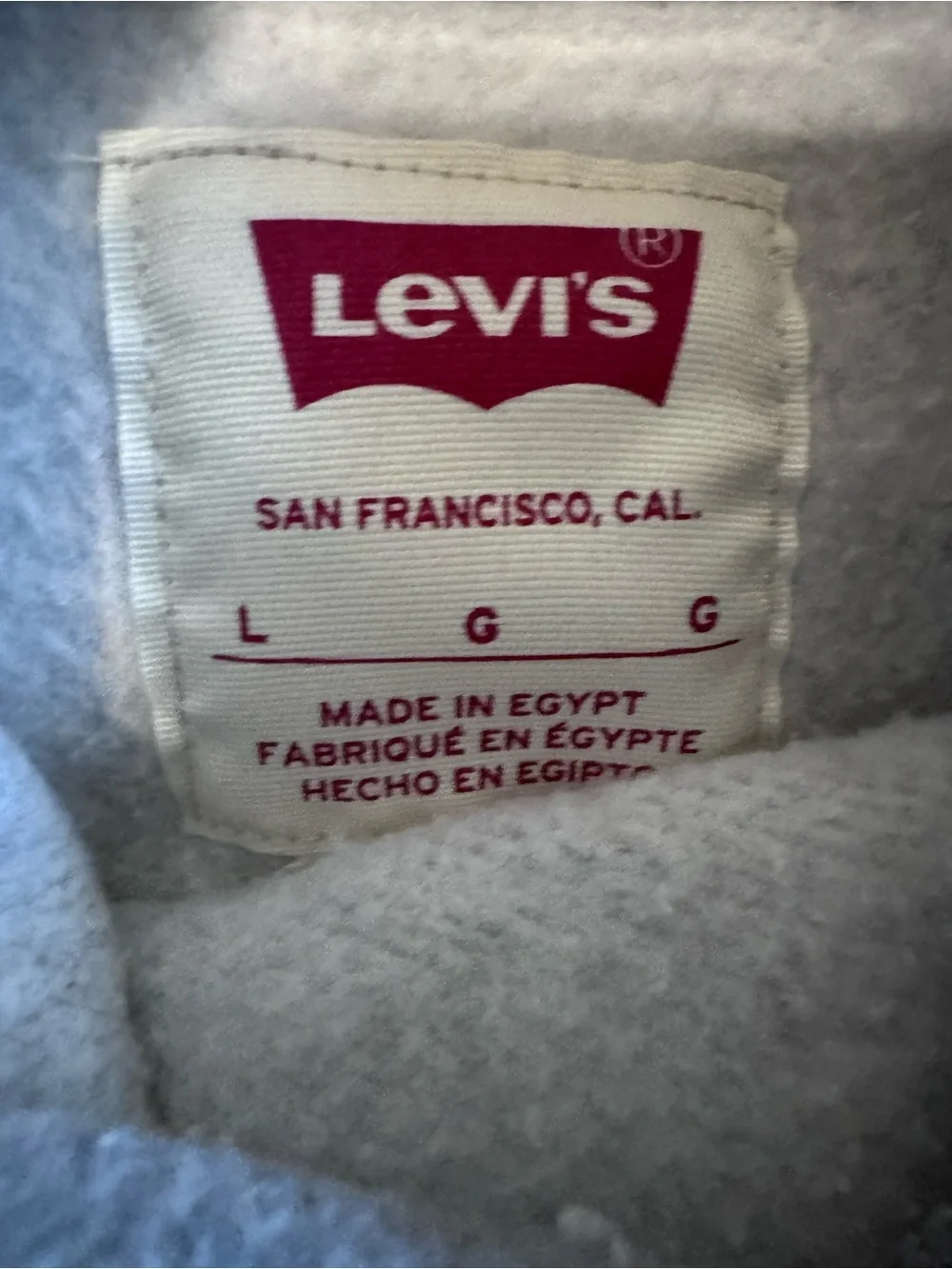 Levi's Strauss Heather Gray Hoodie Sweater Sweatshirt (Youth Kid 12/13 Large)